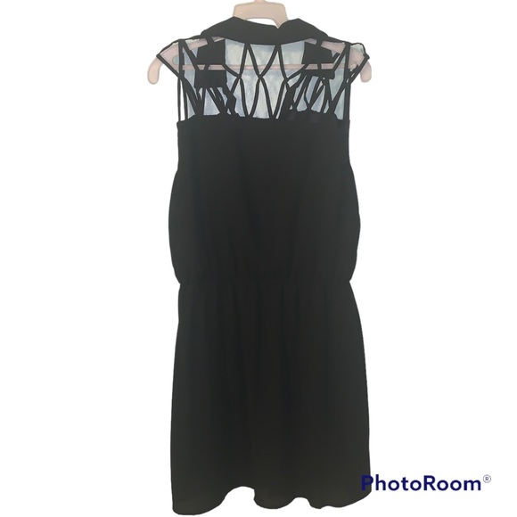 Short Black Dress Size Small with Shoulder accent - Picture 3 of 4